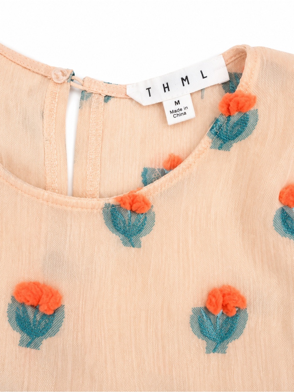 THML Floral Puff Sleeve Blouse – Size Medium